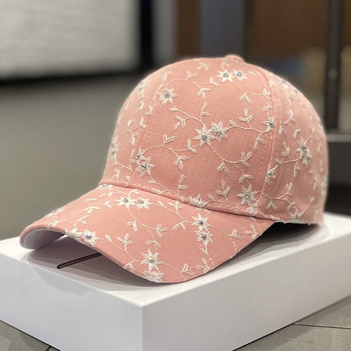 Women's Embroidered Rhinestone-Detail Baseball Cap Bowlift