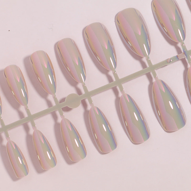 Iridescent Press-On Nail Tips Bowlift