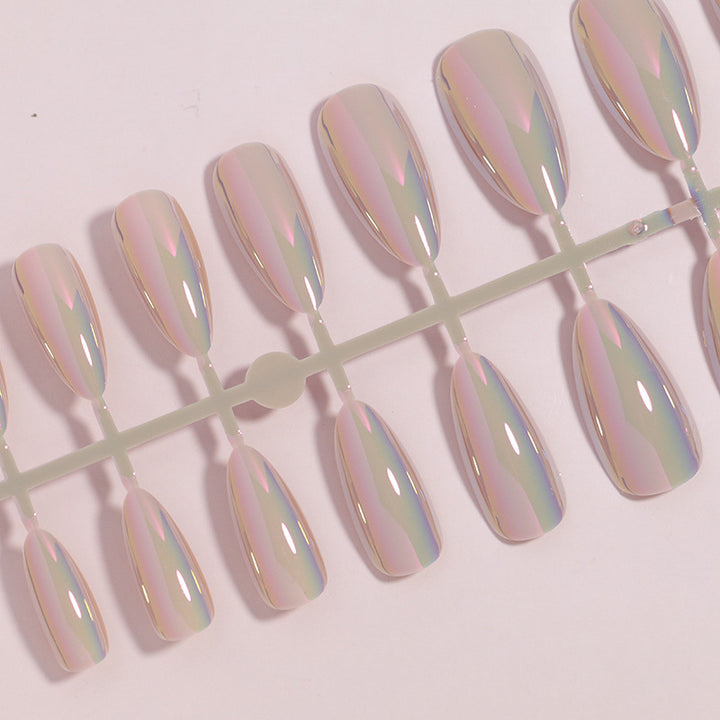Iridescent Press-On Nail Tips Bowlift