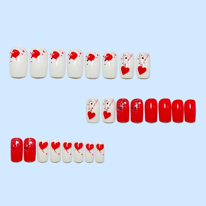 Artificial nails with creative heart design Bowlift