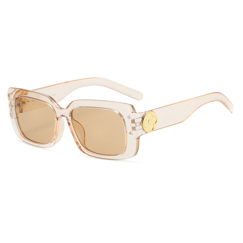 Women's Oversized Sunglasses with Luxurious Transparent Frame Bowlift