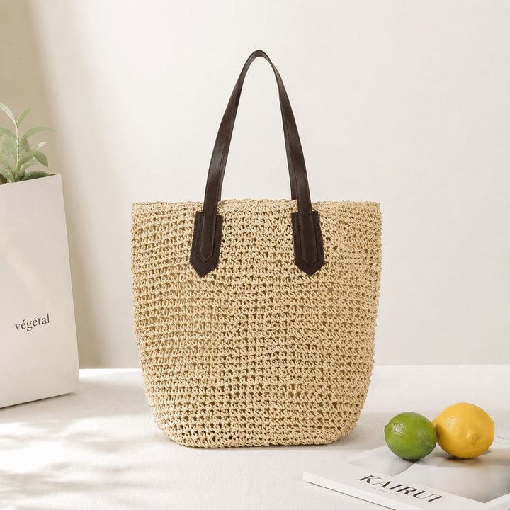 Beach bag with sturdy leather handles Bowlift