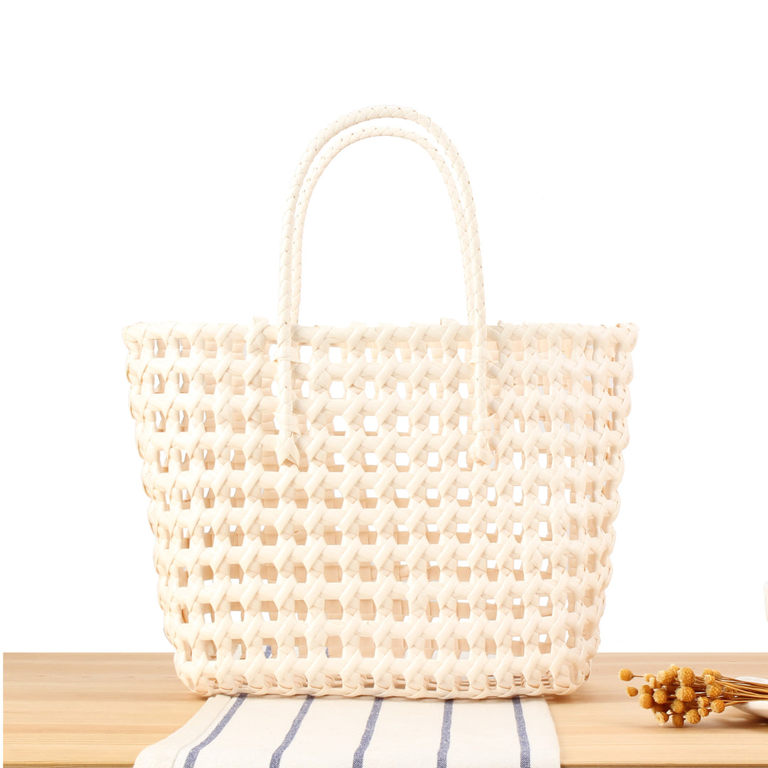 Flexible Tote Bag Made of Handcrafted Woven Material Bowlift