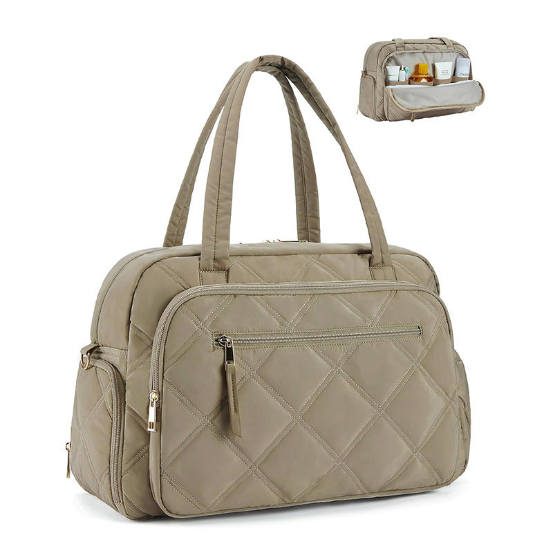 Elegant Quilted Cosmetic Bag Bowlift