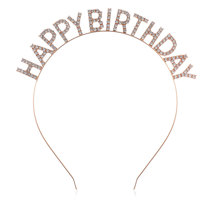 Ladies Glitter Headband with "Happy Birthday" Inscription Bowlift