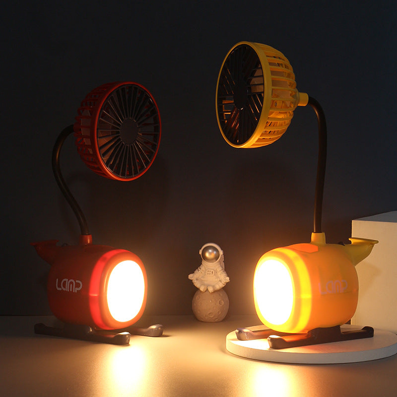 Women's multifunctional USB desk lamp with fan Bowlift