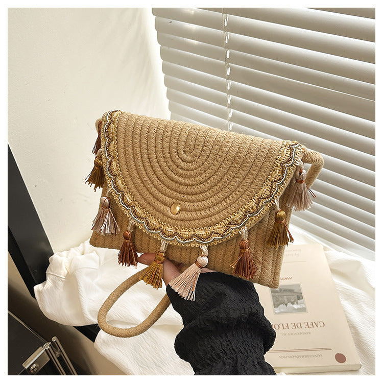 Bohemian Woven Clutch Bag Bowlift