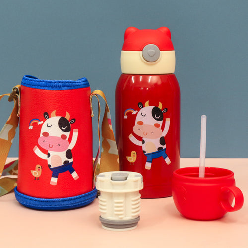 Ladies Insulated Water Bottle with Animal Design Bowlift