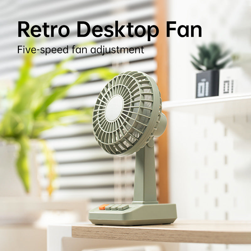 Unisex Compact Battery-Powered Desk Fan Bowlift
