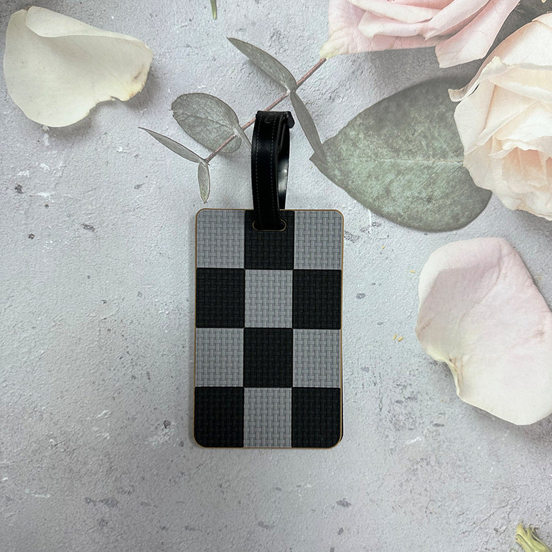 Checkerboard Pattern Luggage Tag Bowlift