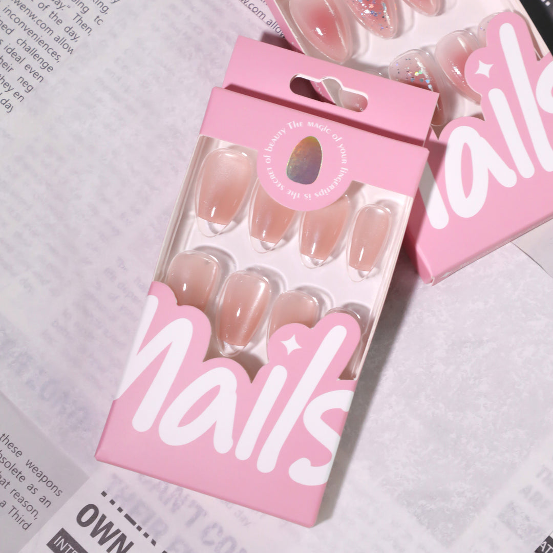 Artful Nail Extensions with Colorful Accents Bowlift