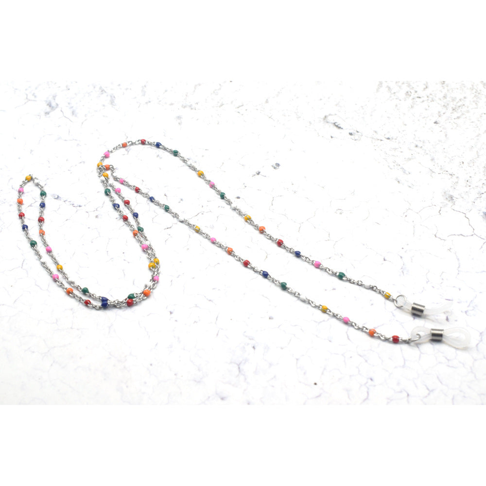 Vibrant Multi-Colored Beaded Eyewear Chain Bowlift