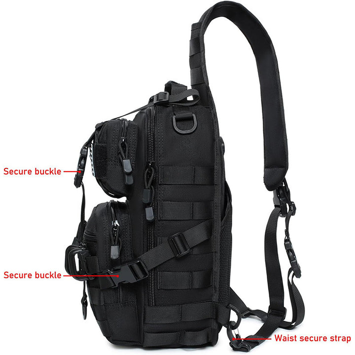 Tactical Sling Backpack with Multiple Compartments and Adjustable Carry Strap Bowlift