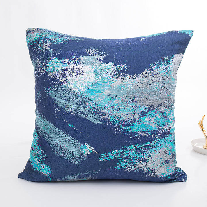 Decorative Textured Cushion with Metallic Finish