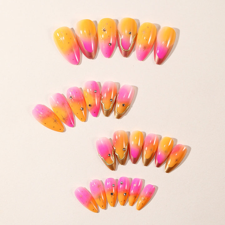 Elegant Ombre Press-On Nail Design Bowlift