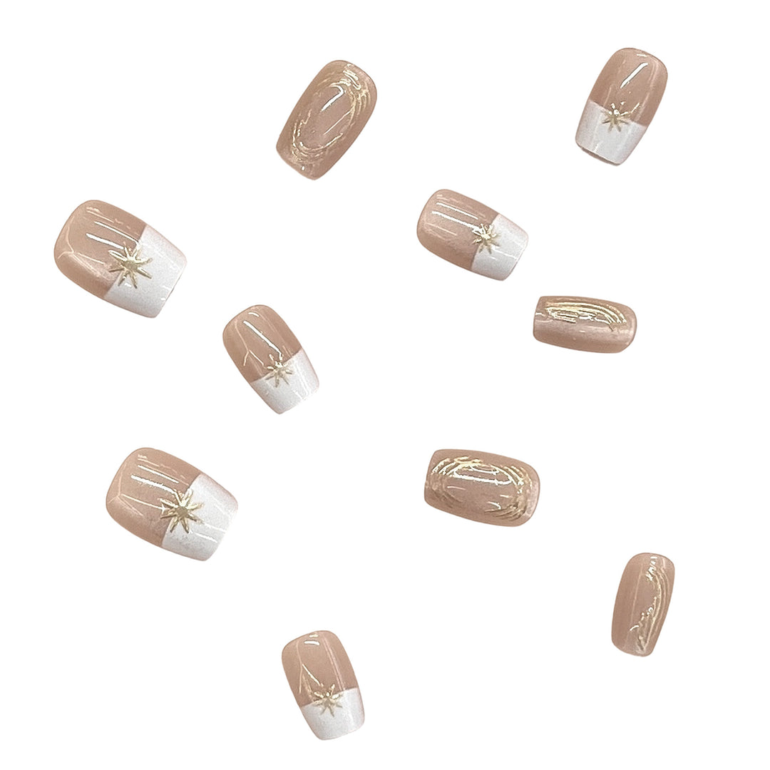 Elegant Press-On Nail Set Bowlift
