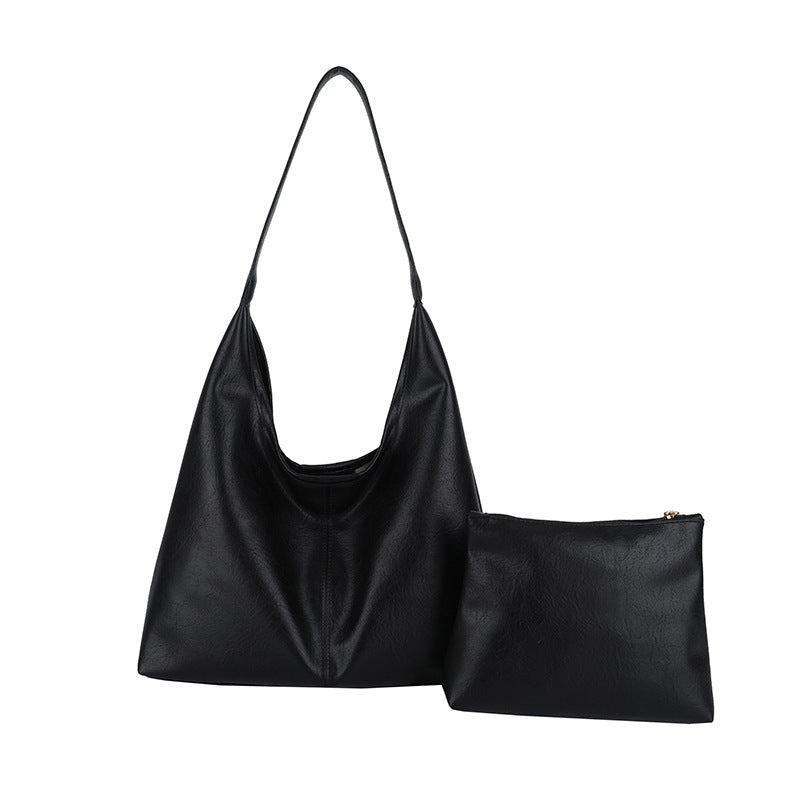 Contemporary Leather Shoulder Bag Bowlift