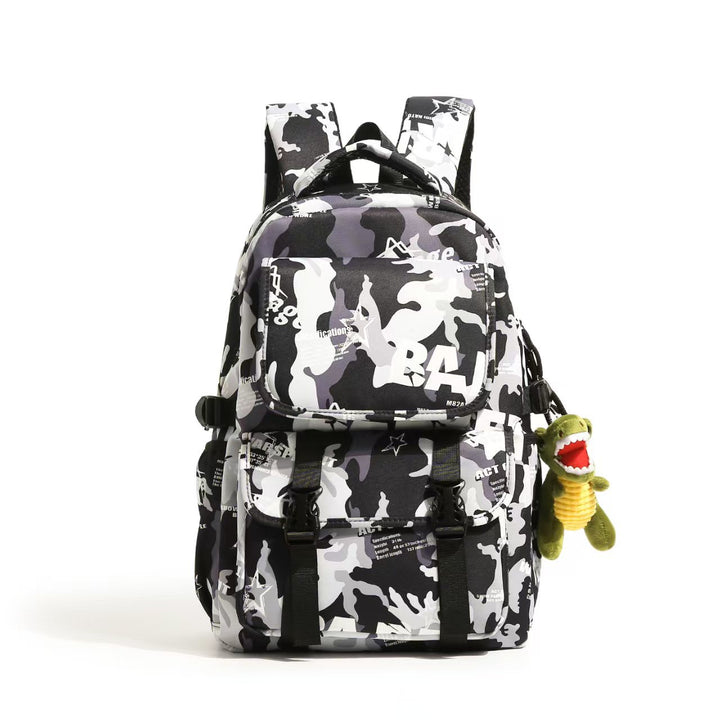 Multifunctional backpack with robust camouflage pattern and large compartments Bowlift