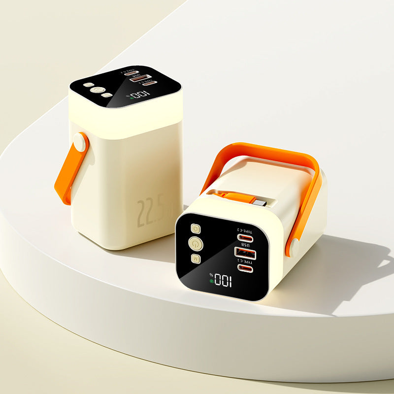 Practical powerbank with carrying handle and multiple connections Bowlift