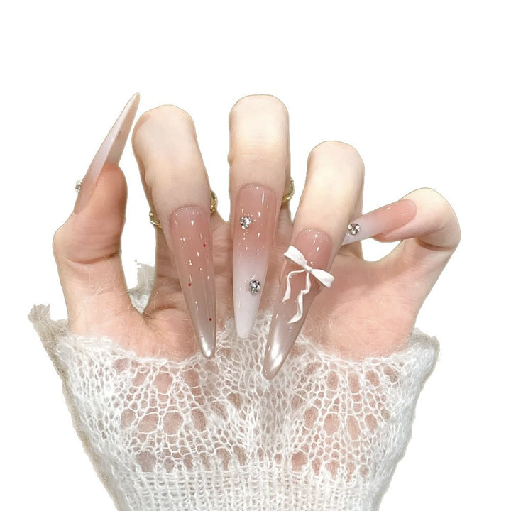 Glossy Ombre Press-On Nail Extensions Bowlift