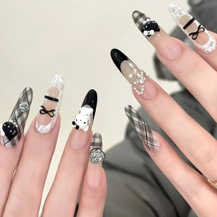 Creative Thematic Press-On Nail Design Bowlift