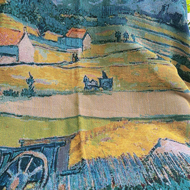 Artistic Landscape Pattern Throw Blanket