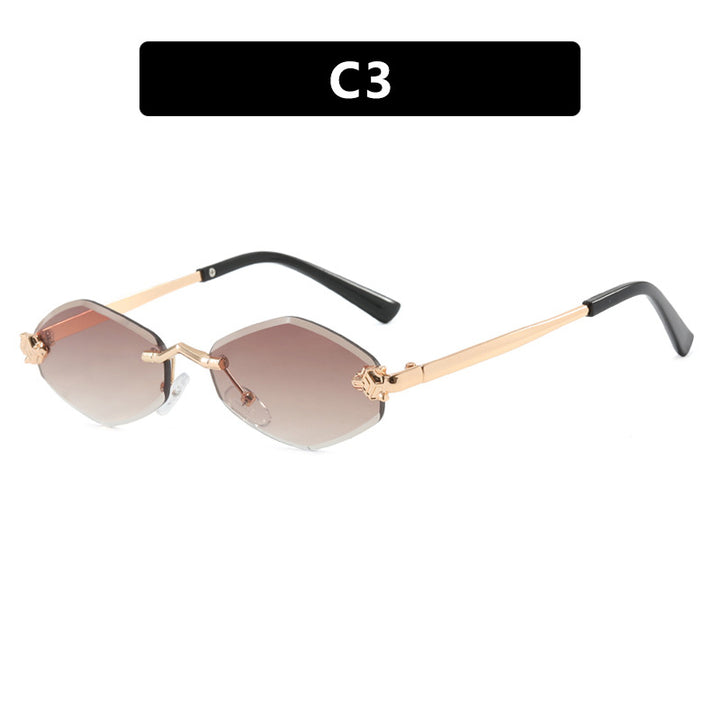 Women's geometric sunglasses with double metal frame and protective lenses Bowlift