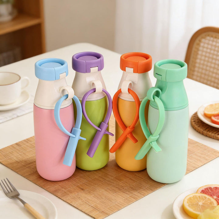 Ladies Insulated Sports Water Bottle with practical carrying strap Bowlift