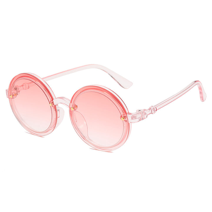 Women Round Sunglasses with Transparent Frame Bowlift