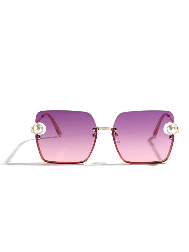 Women's square sunglasses with elegant transparent frame Bowlift