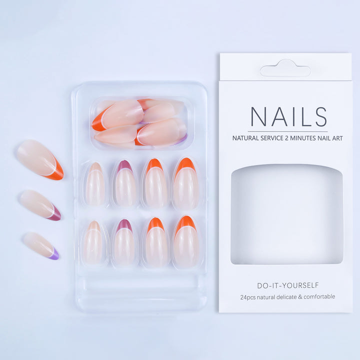 Artificial Nails in Modern Color Scheme Bowlift