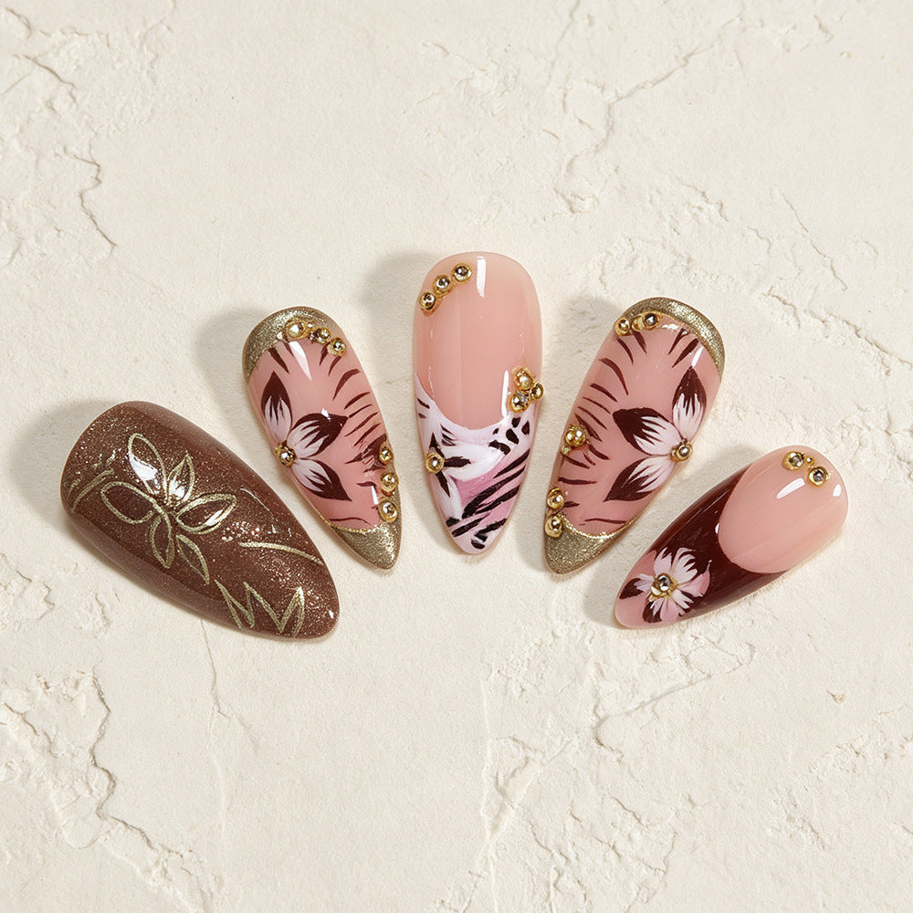 Artistic Long Stiletto Nail Design Bowlift