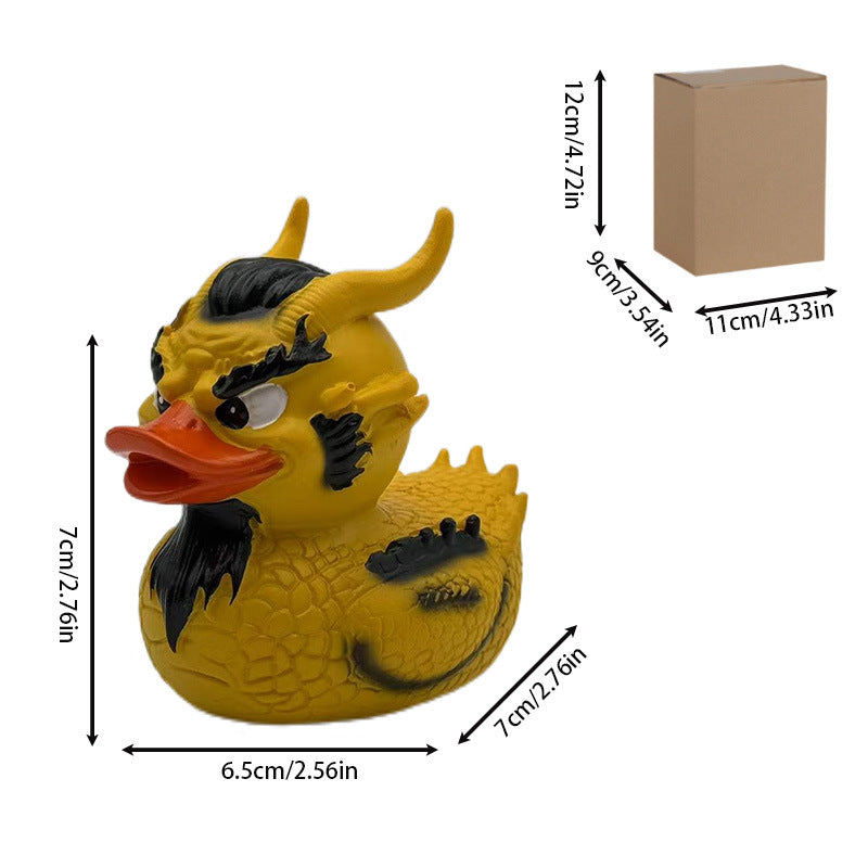 Decorative rubber duck with stylish haircut Bowlift
