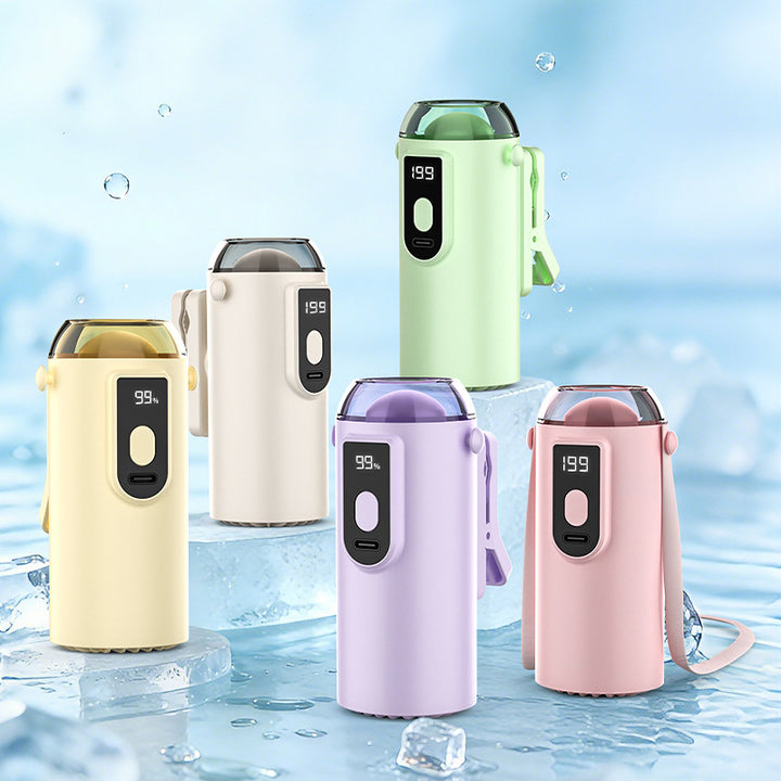 Ladies Portable Mini Air Circulator with Digital Temperature Display Bowlift
