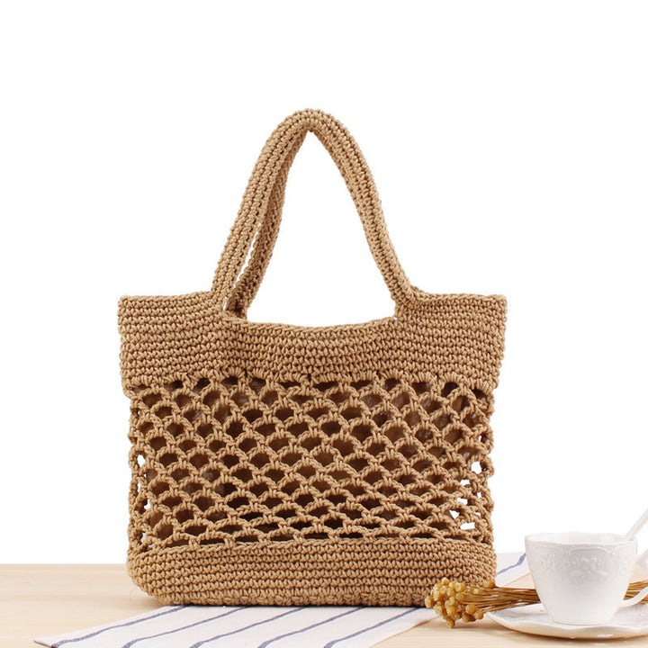 Net shopping bag made of hand-knotted natural material Bowlift