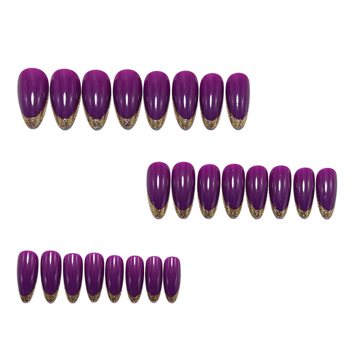 Glamorous artificial nails with shiny and glittery tips Bowlift