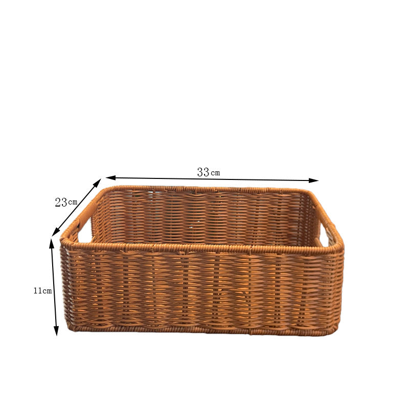 Handcrafted Rectangular Woven Storage Basket Bowlift
