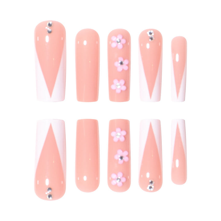 Floral Embellished Press-On Nails Bowlift