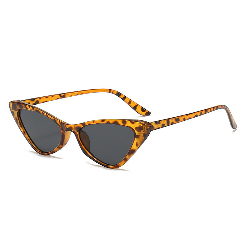Women's Stylish Cat-Eye Sunglasses with Glossy Plastic Frame Bowlift