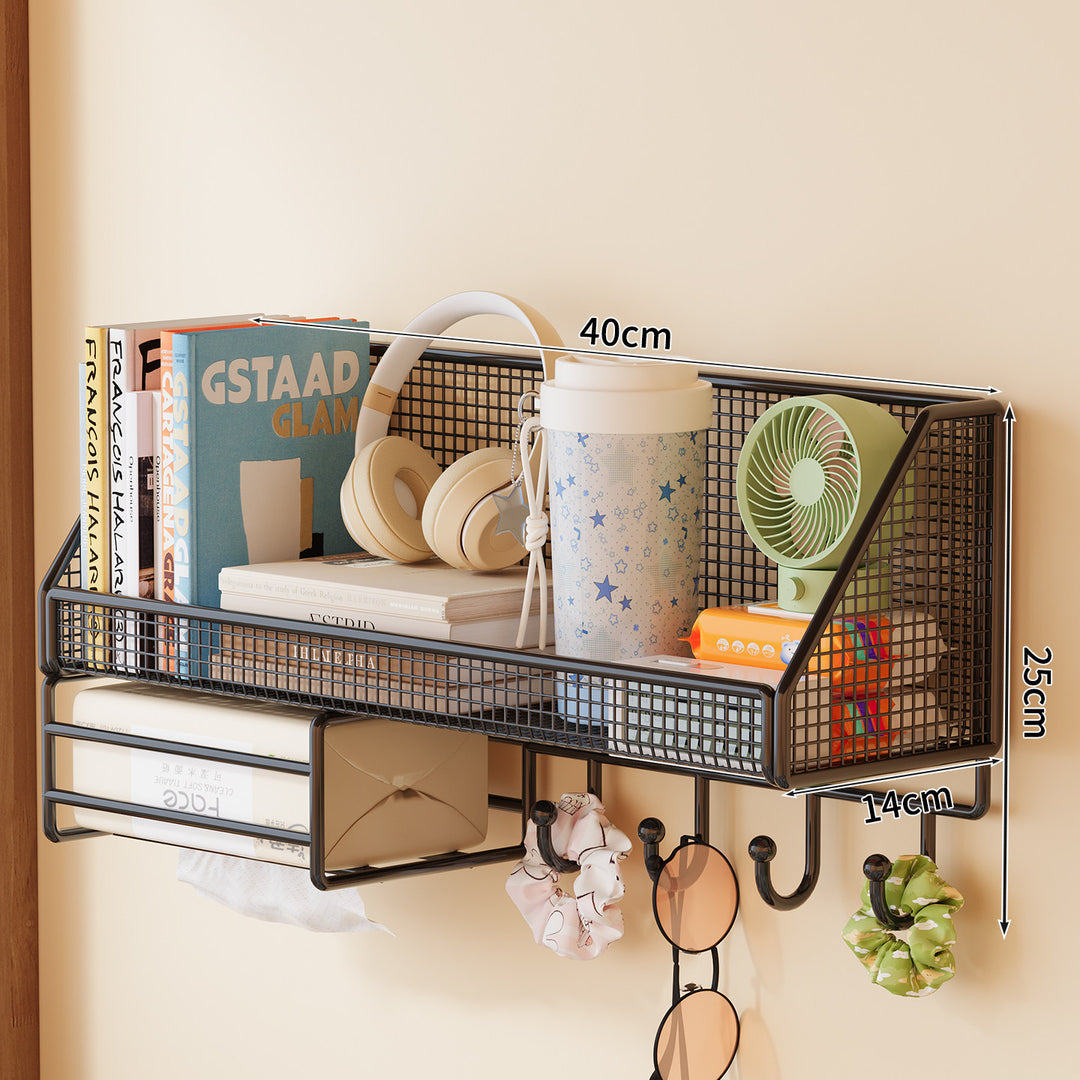 Wall-Mounted Mesh Storage Shelf Bowlift