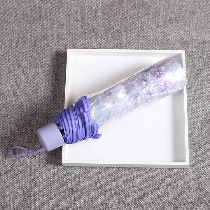 Women's elegant and portable umbrella with floral design Bowlift