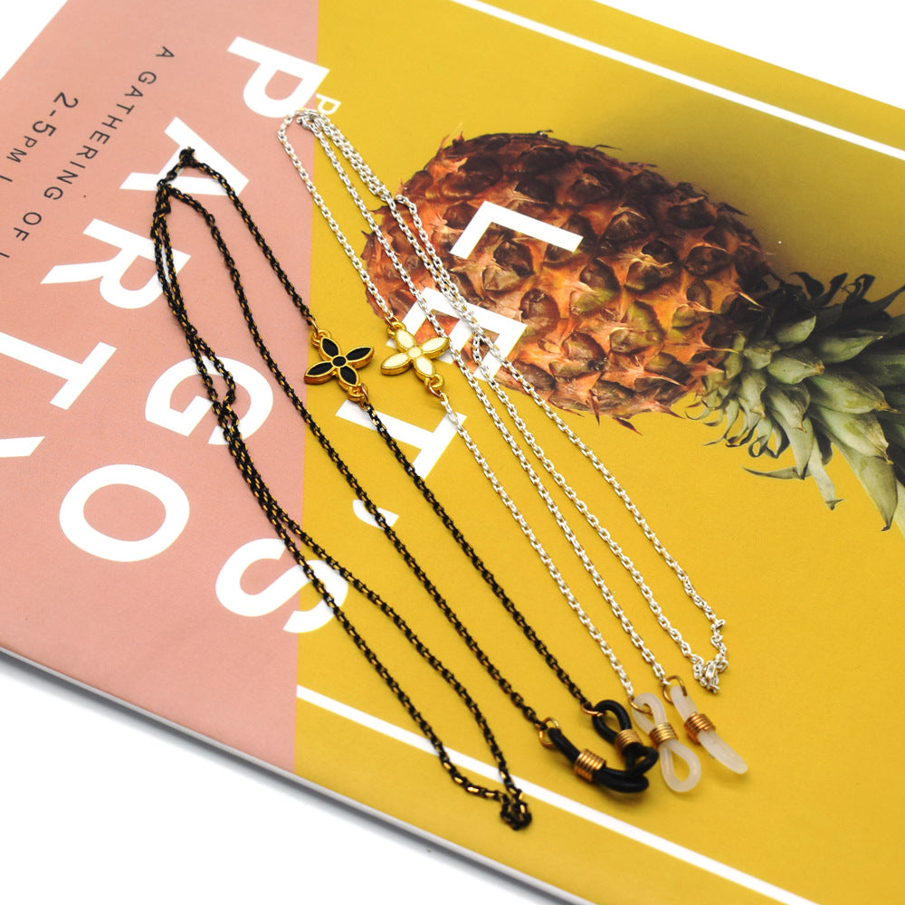 Elegant Floral-Design Eyewear Chain Bowlift