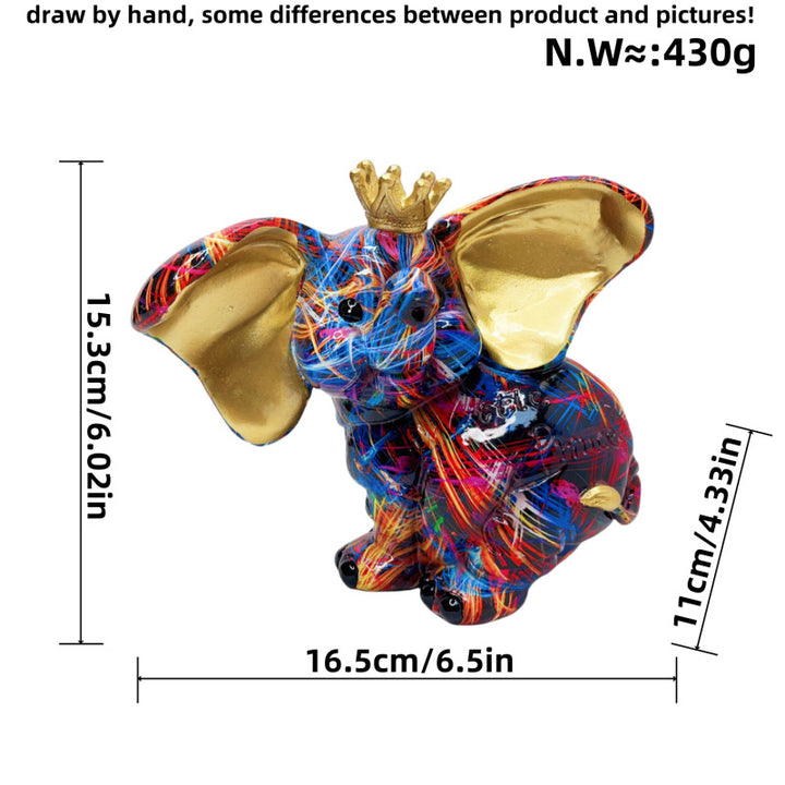 Artistic elephant figure with football motif Bowlift