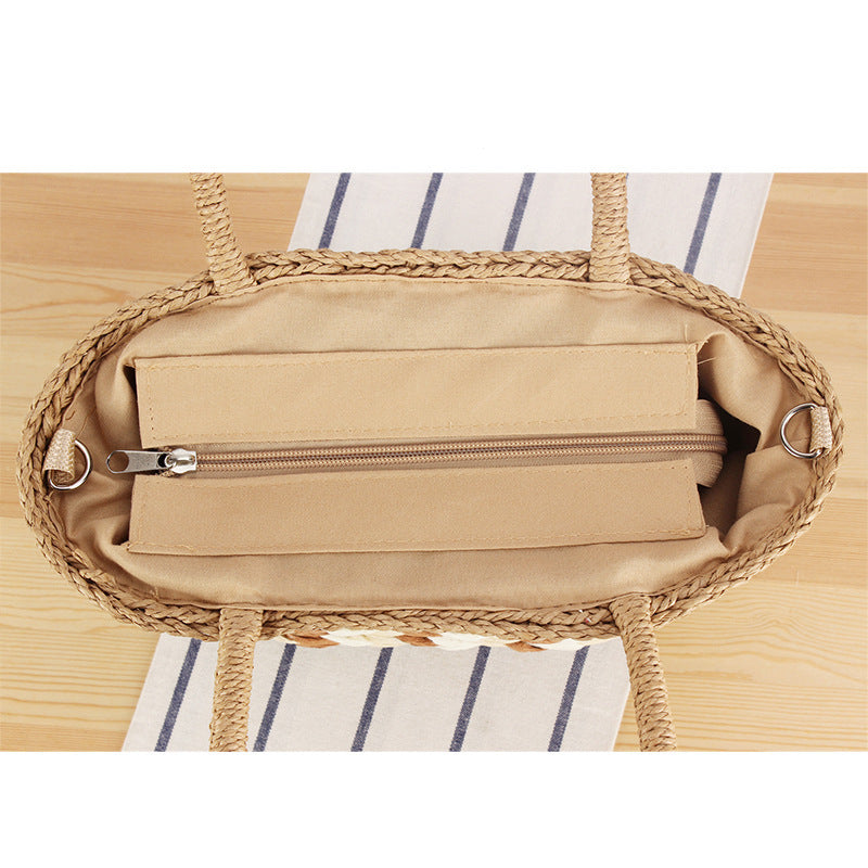 Hand-knotted basket bag with practical carrying handles Bowlift