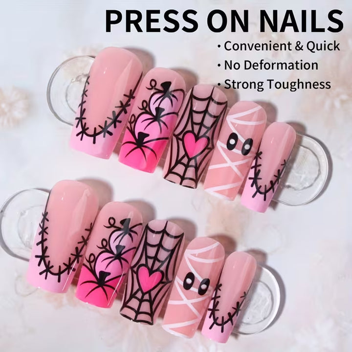 Halloween-Themed Art Nail Set Bowlift