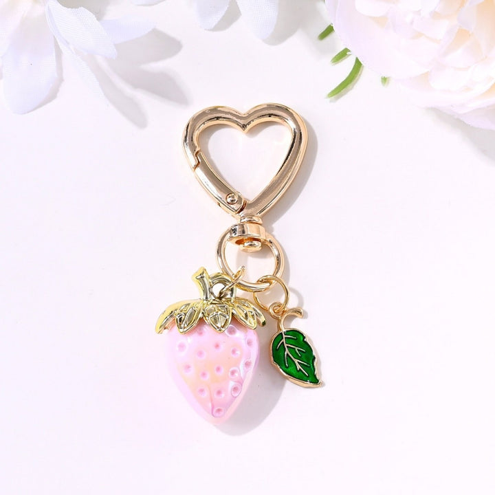 Keychain with Fruity Strawberry Design Bowlift