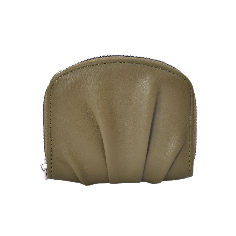 Sophisticated Textured Leather Coin Pouch Bowlift