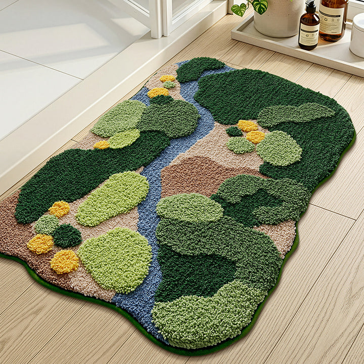Floral Embellished Indoor Bath Mat Bowlift