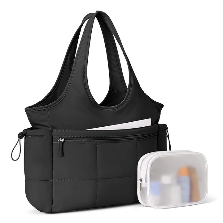 Multifunctional Tote Bag with Removable Cosmetic Bag Bowlift