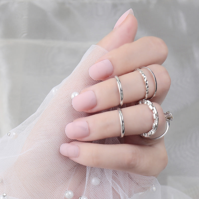 Matte Press-On Nail Set Bowlift